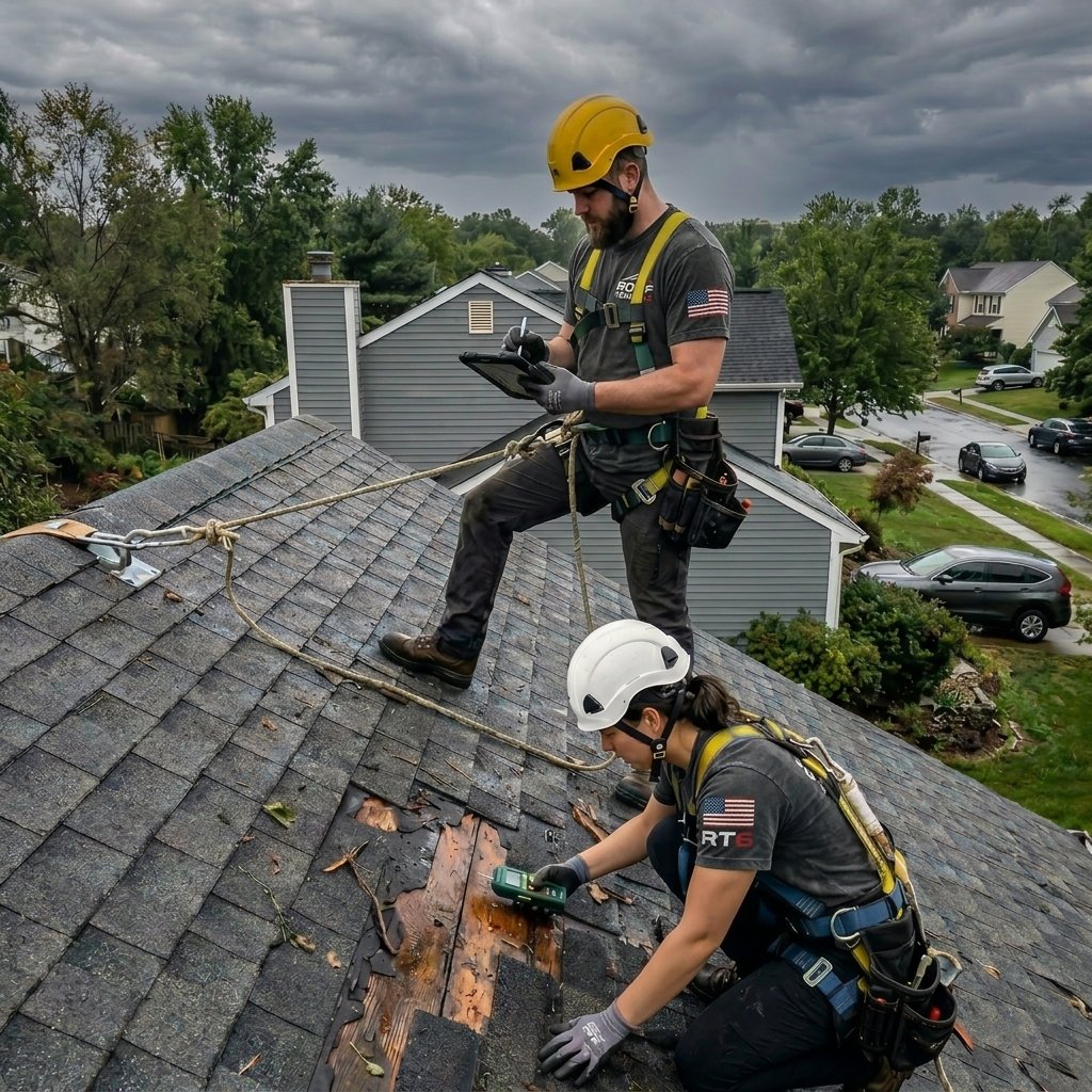 Roofing contractor installation
